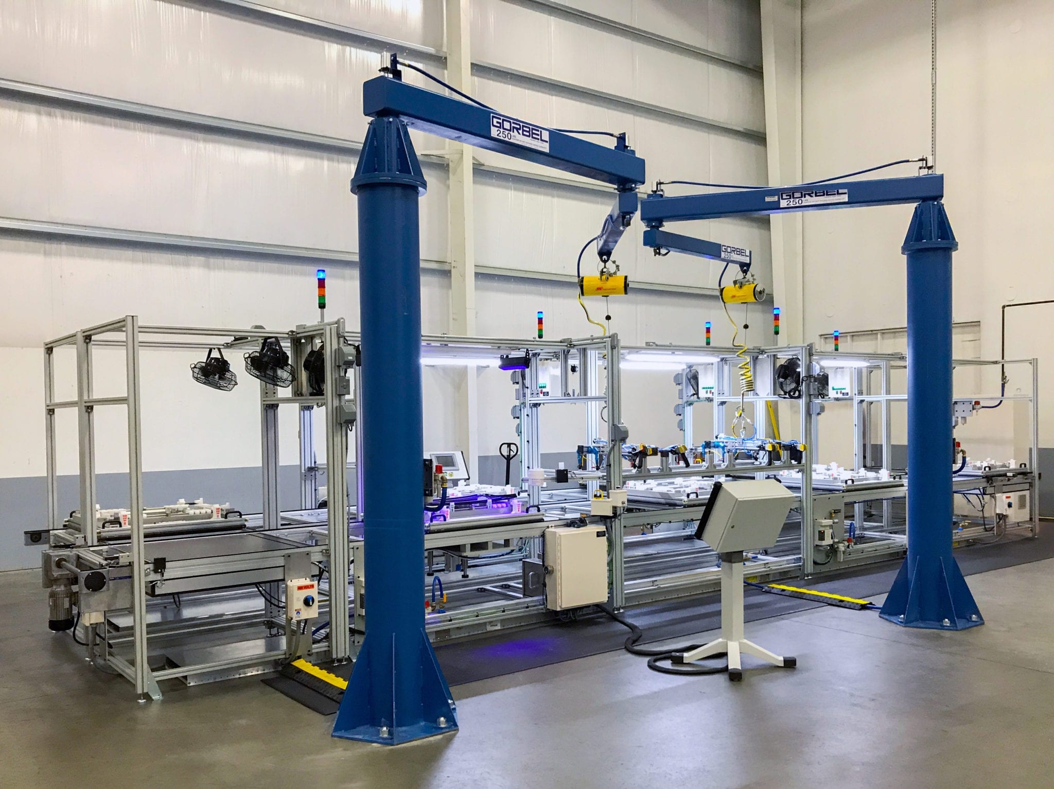 Automated pallet conveyor and material handling line by MESH Automation