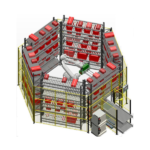 Mesh Robotic Buffering System 4 highlighting a 6.1 meter cell designed for item picking with a 35 kg max payload. The 6 axis robot achieves a single cycle performance of 356 cycles per hour.